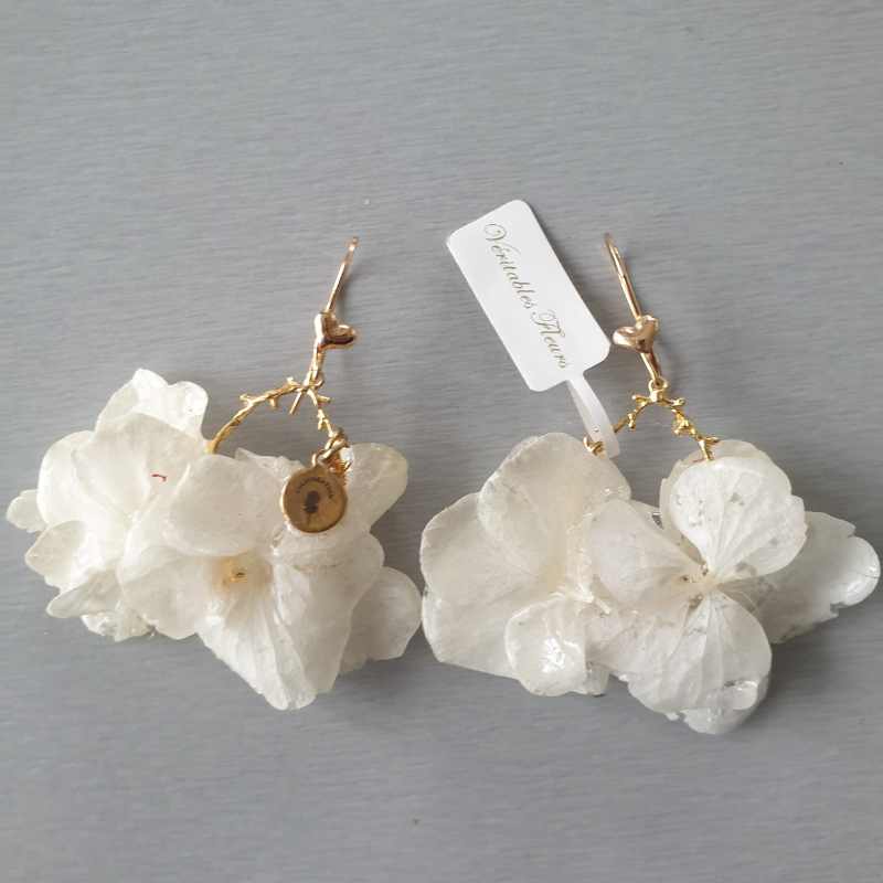 Boucles d'oreilles Hortensia Mon Amour